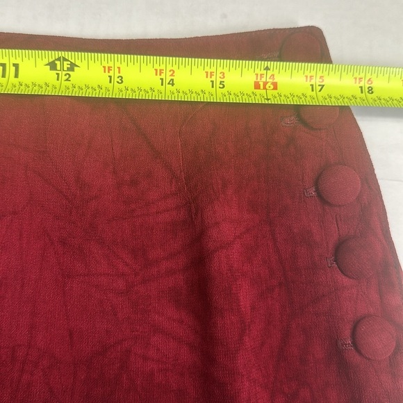 Dorothy Schoelen Platinum Women’s Size 14 Red Tie Dye Side Leg Split Skirt - Picture 8 of 11